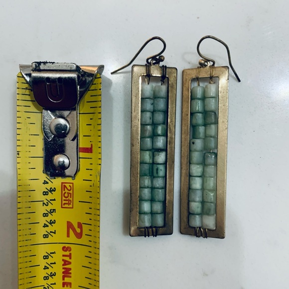 LUCKY BRAND Green Stone in Gold, Earrings - Picture 2 of 3